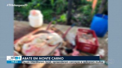 Fiscais interditam local de abate em Monte do Carmo