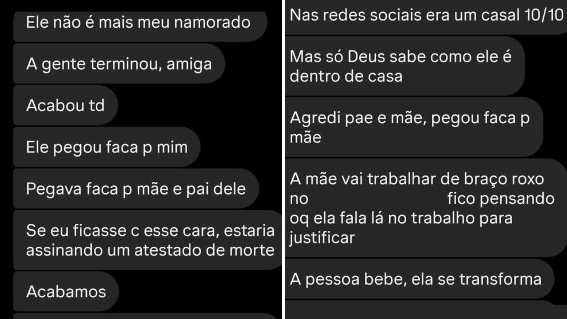 Mulher mencionou 'atestado de morte' em mensagens à amiga quase um mês antes de ser espancada por namorado