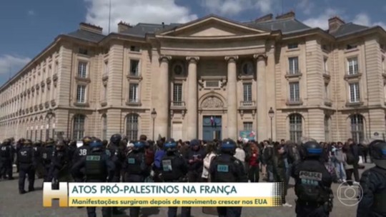 Após EUA, protestos pró-palestinos chegam às universidades da Europa - Programa: Jornal Hoje 
