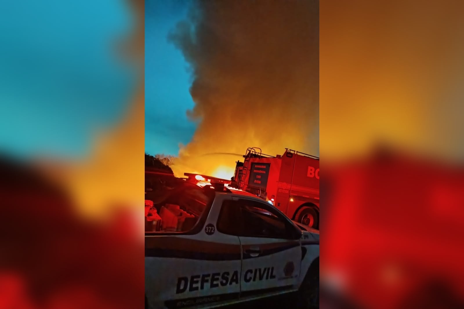 Fogo atinge Ecoponto de Votorantim e mobiliza bombeiros