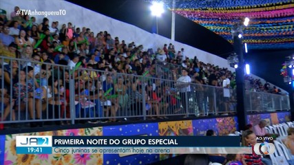 Público lota arquibancadas de arena para acompanhar as juninas no Arraiá da Capital