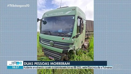 Duas pessoas morrem em acidente na BR-226 entre Darcinópolis e Palmeiras