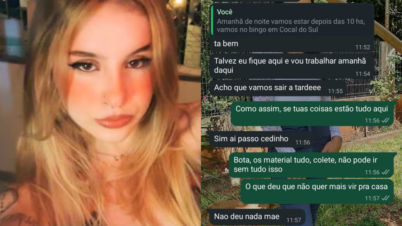 'Tô sem bateria' e 'amanhã vou aí': namorado se passou por estudante morta em mensagens para mãe dela em SC