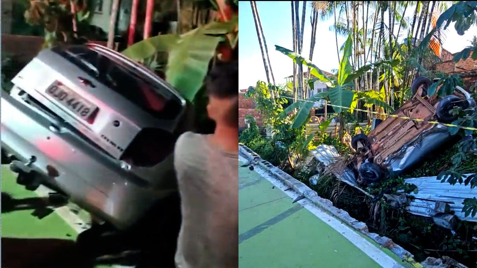 Carro desgovernado desce ladeira e bate em carro estacionado na Avenida do Piancó, em São Luís