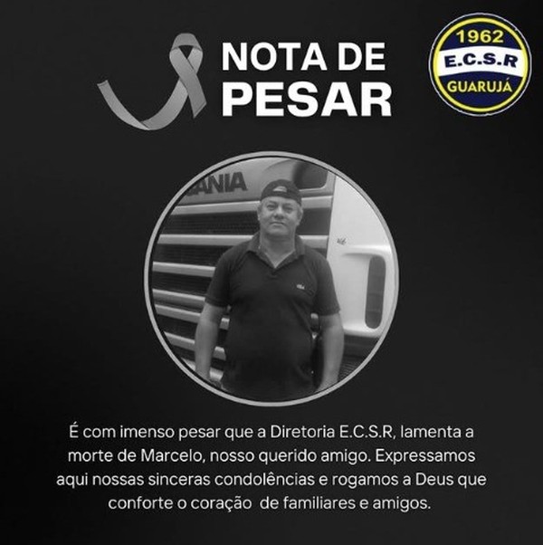 Esporte Clube Santa Rosa lamentou a morte do motorista Marcelo Alves Mineiro — Foto: Reprodução/Instagram