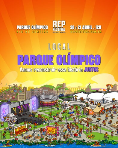 REP Festival acontecerá nos dias 20 e 21 de abril no Parque Olímpico