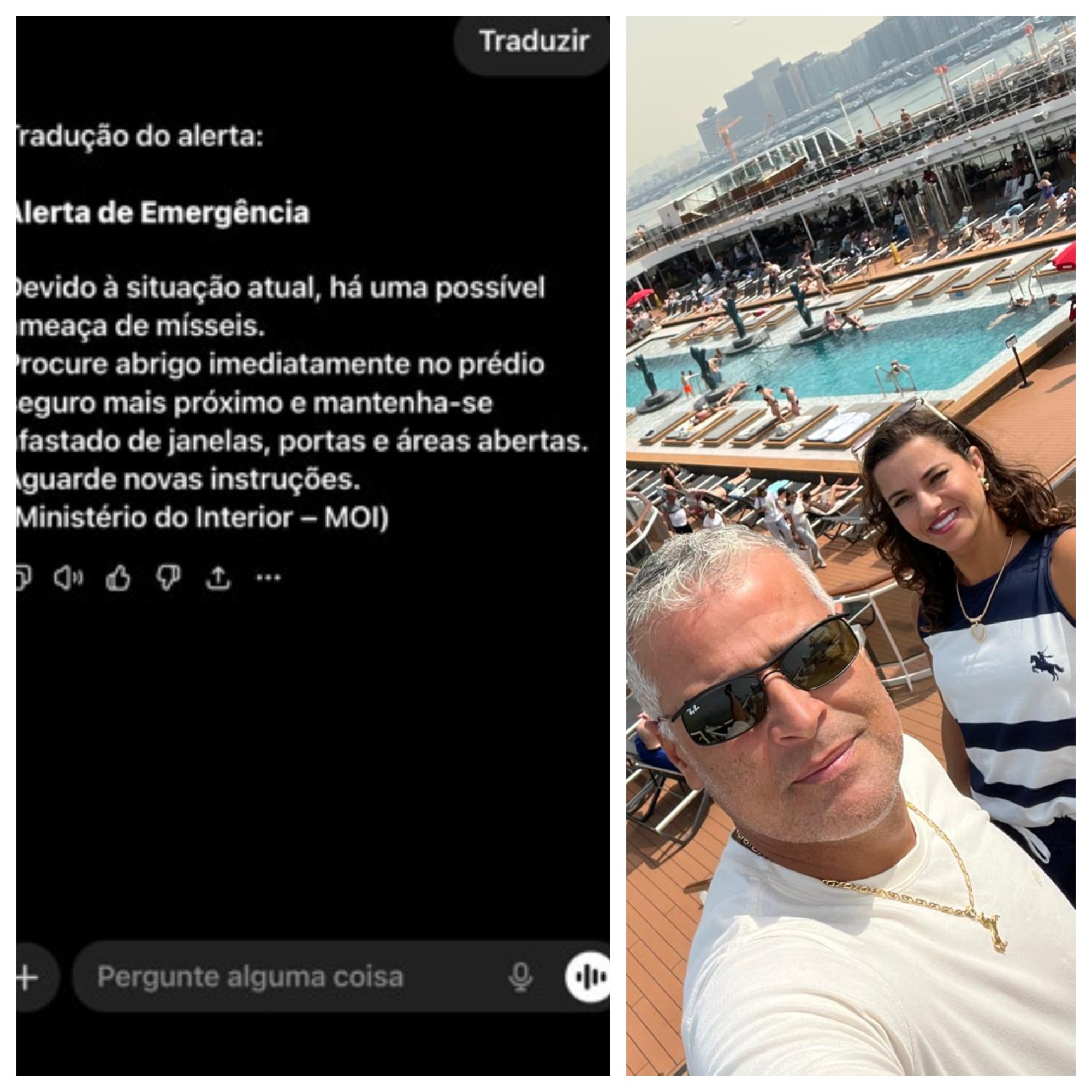 'Procure abrigo imediatamente': carioca em Dubai recebe aviso no celular durante retaliação do Irã a ataques