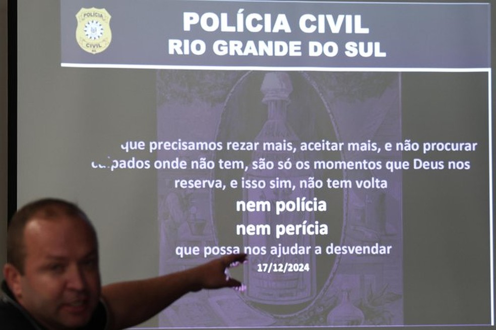 Mensagem enviada pela suspeita de envenenar bolo em Torres para a sogra — Foto: Jonathan Heckler/Agência RBS