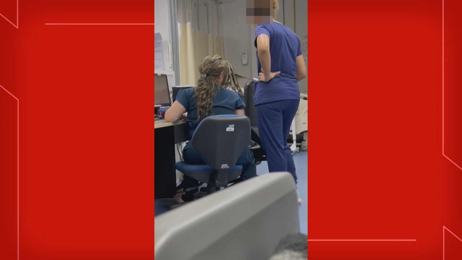 VÍDEO: profissionais da saúde são flagradas fazendo 'babyliss' no cabelo, durante horário de trabalho, na UPA do Núcleo Bandeirante, no DF