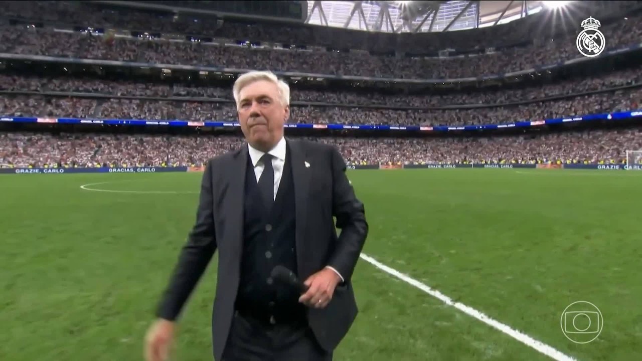 Carlo Ancelotti faz jogo de despedida pelo Real Madrid