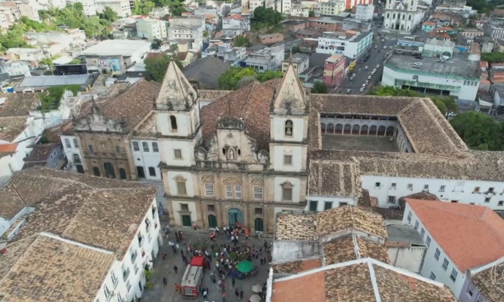 Complexo da Igreja e Convento de São Francisco em Salvador  — Foto: Reprodução/TV Bahia