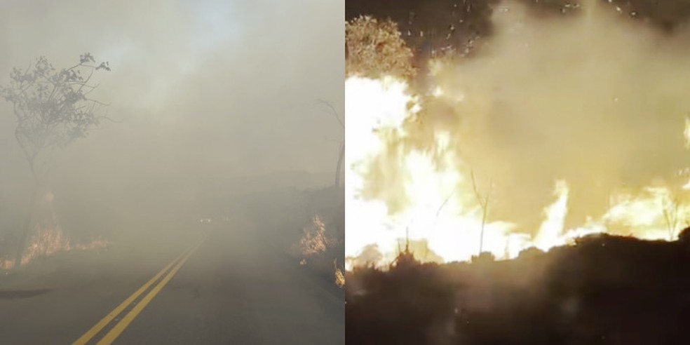 'Foi uma cena de terror', diz que fotógrafa que escapou de incêndio na Serra do Cipó — Foto: Instagram/@isis.medeiross