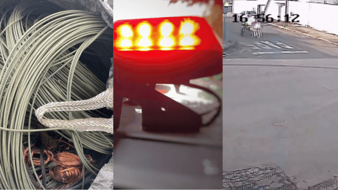 Você viu? Furto de 300 kg de cobre da Cemig e irmãs idosas tem R$ 50 mil roubados e cavalo desgovernado causa acidente