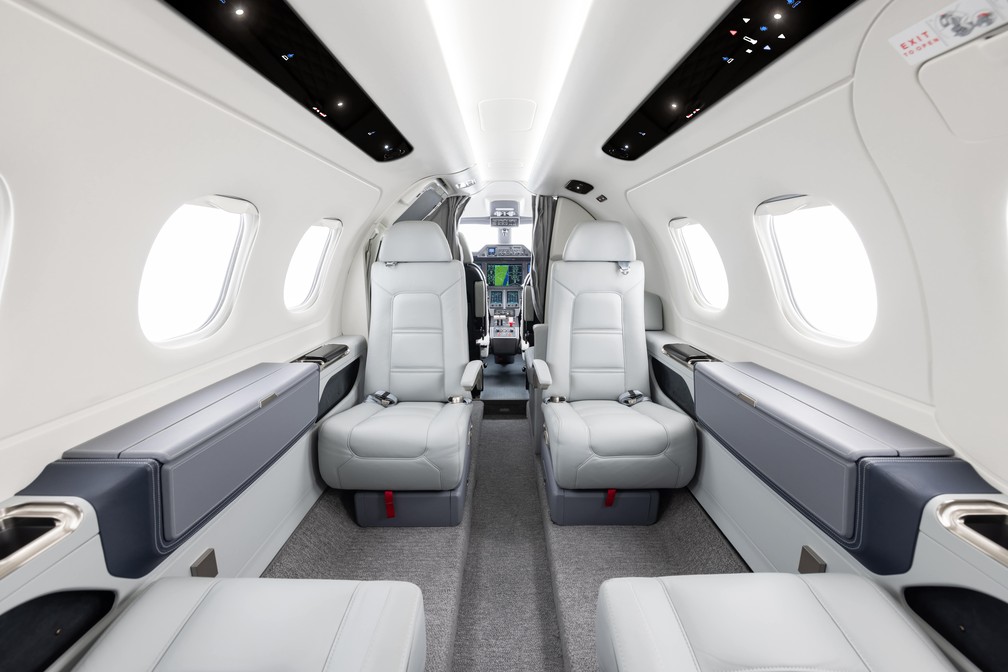 Modelo Phenom 100EX da Embraer. — Foto: Divulgação/Embraer