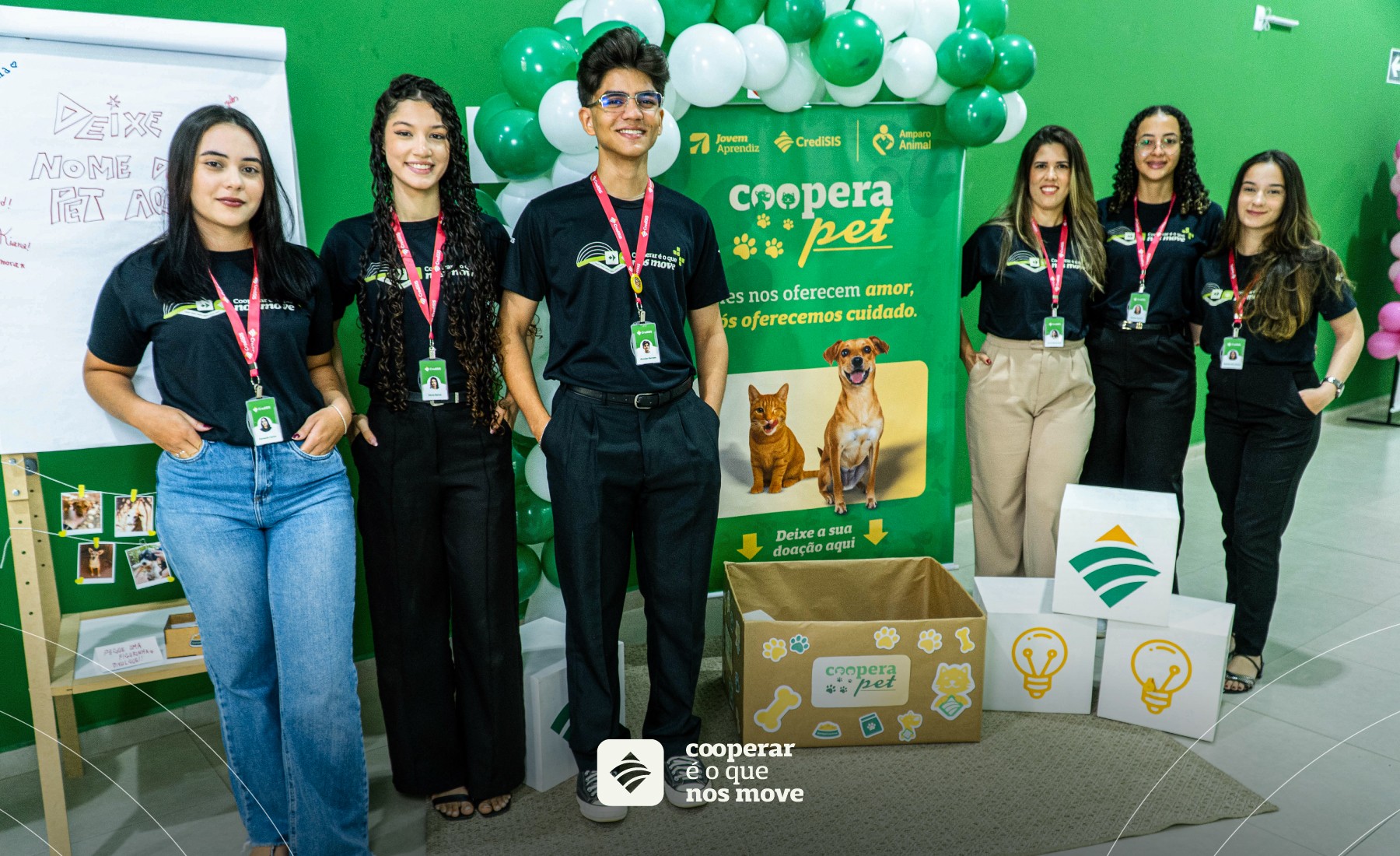 Jovens aprendizes do CrediSIS promovem campanha solidária em prol a cães e gatos
