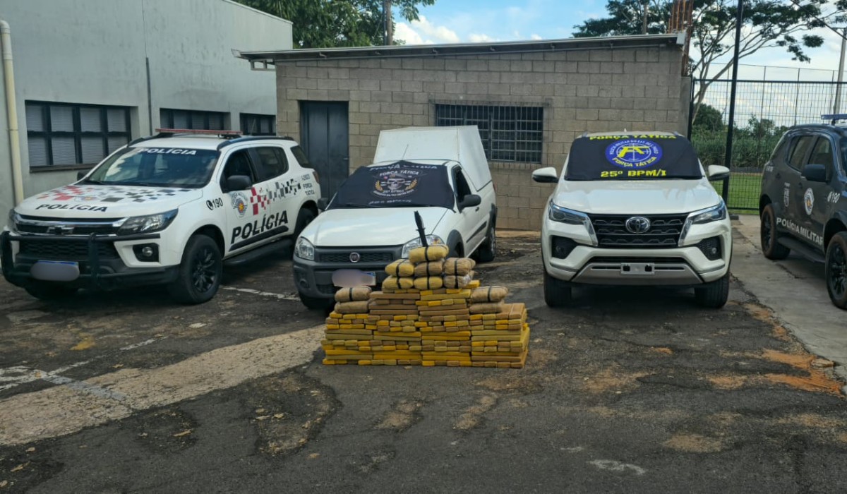 Após fuga de fiscalização no MS, dupla é presa com quase 200 kg de maconha e veículo furtado no interior de SP