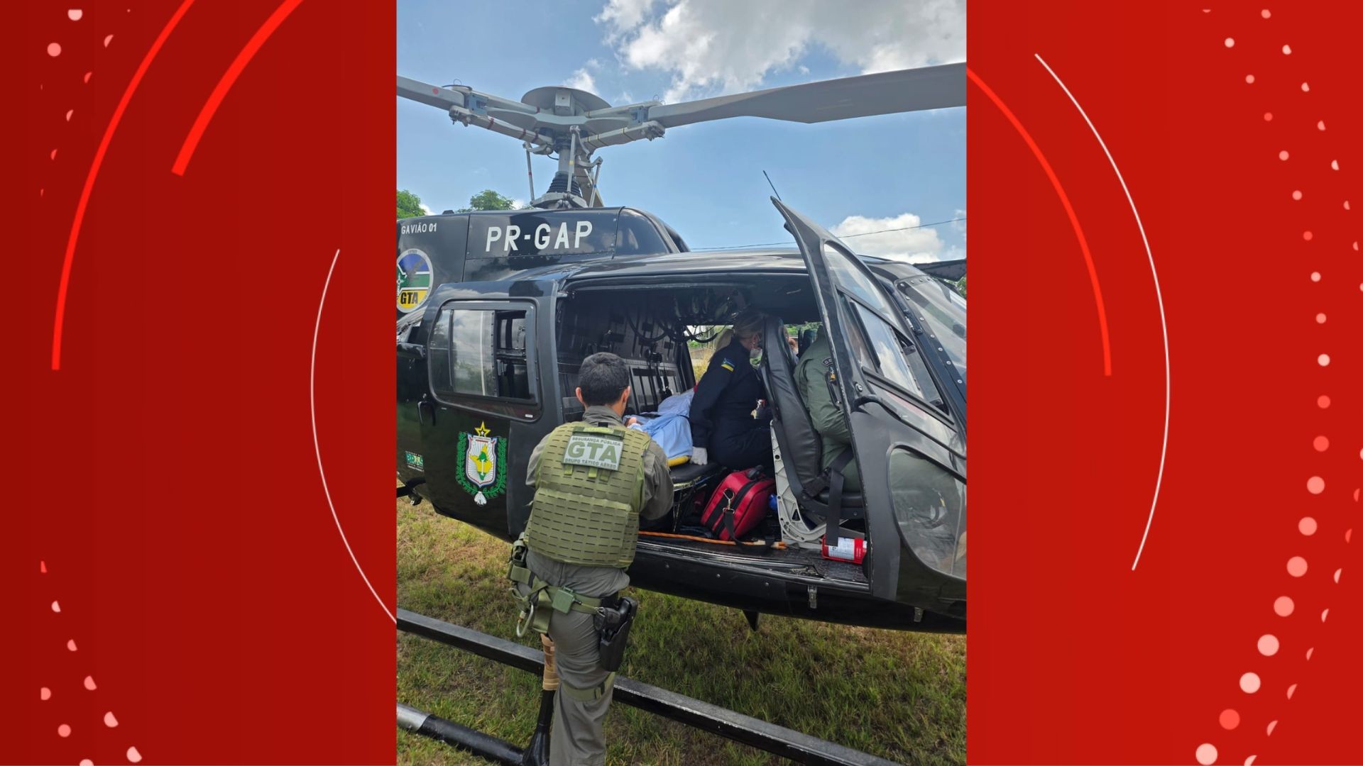 Helicóptero do GTA resgata homem ferido em acidente de carro no sul do Amapá