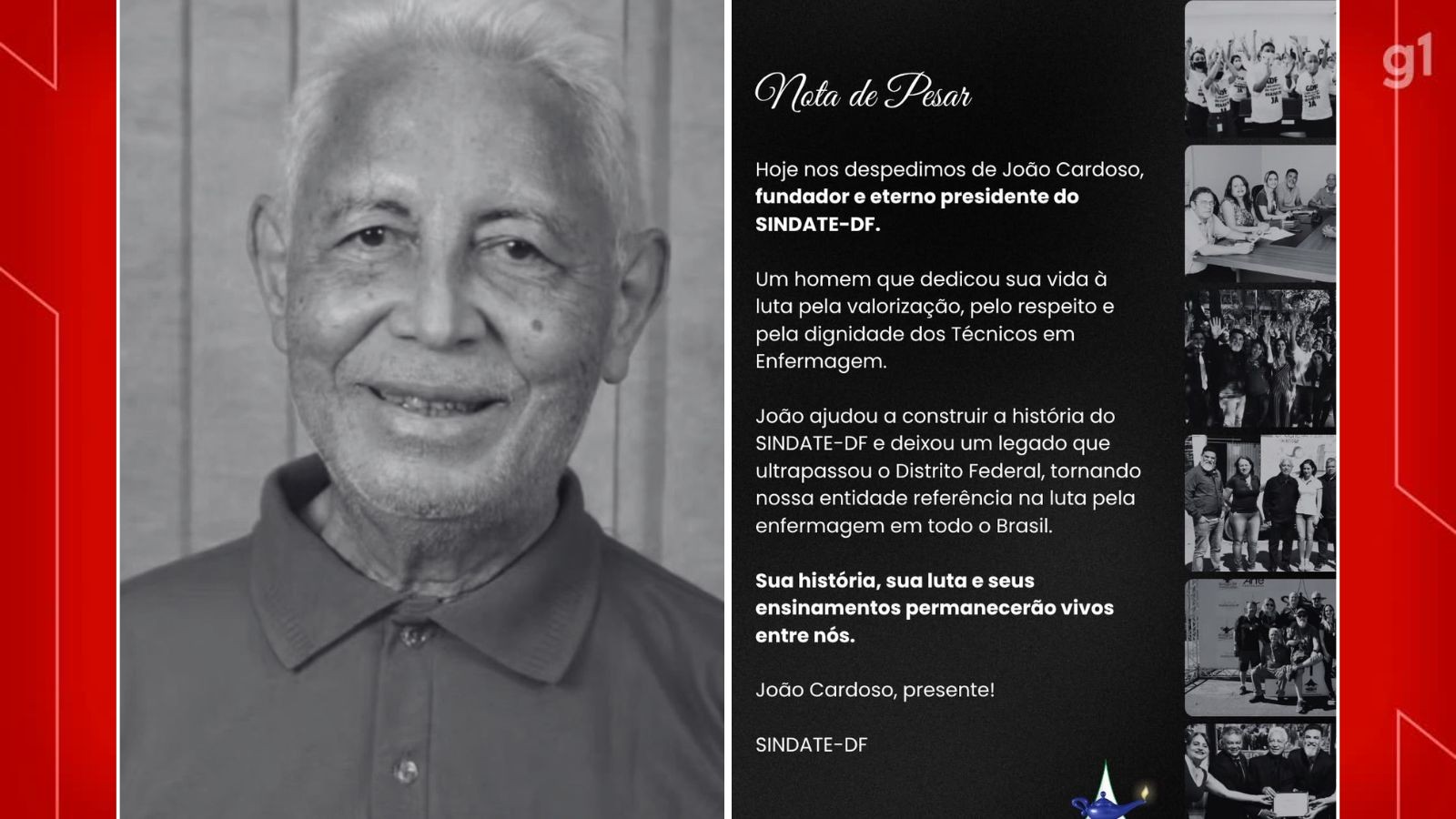 Morre João Cardoso, fundador do Sindicato dos Técnicos em Enfermagem no DF, aos 75 anos