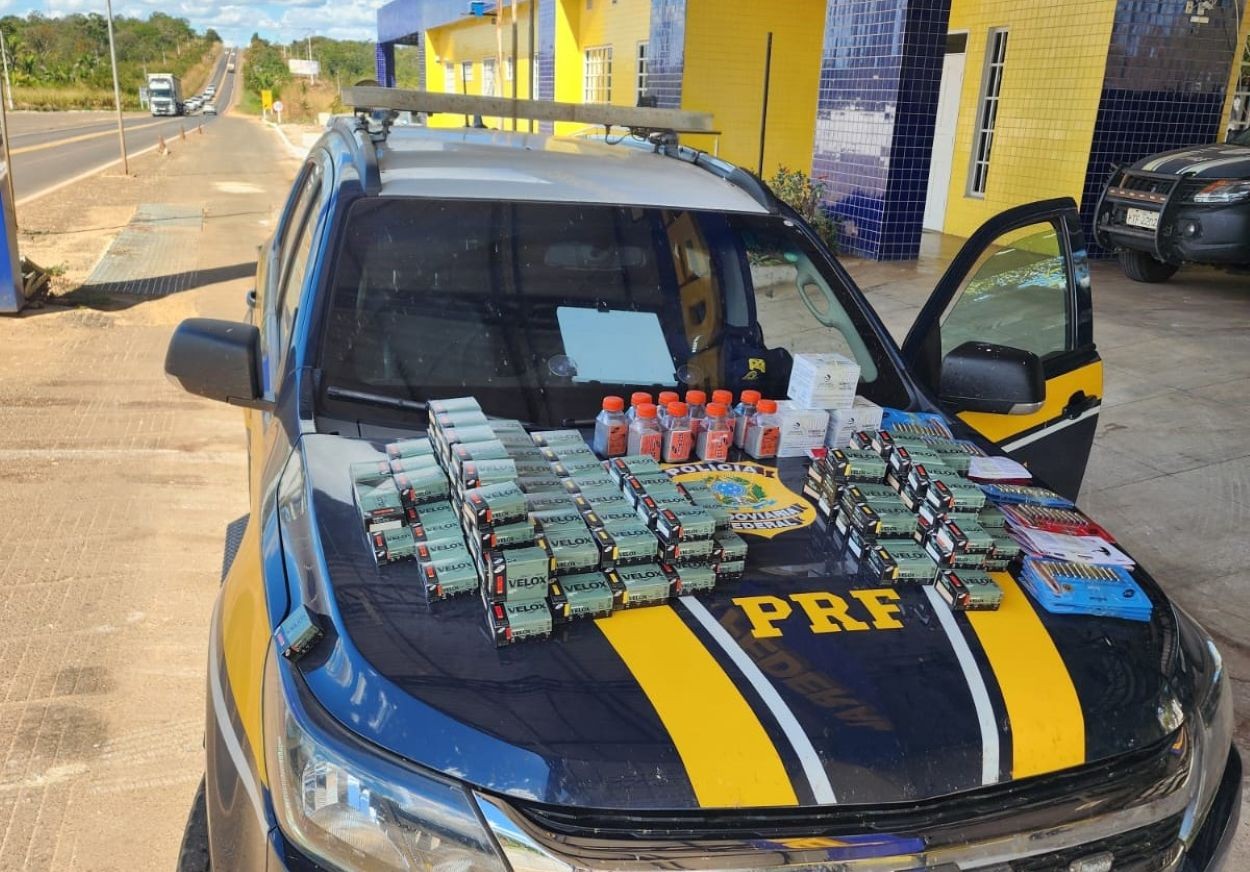 PRF apreende mais de 4 mil munições e insumos para recarga de cartuchos na BR-230, em Balsas