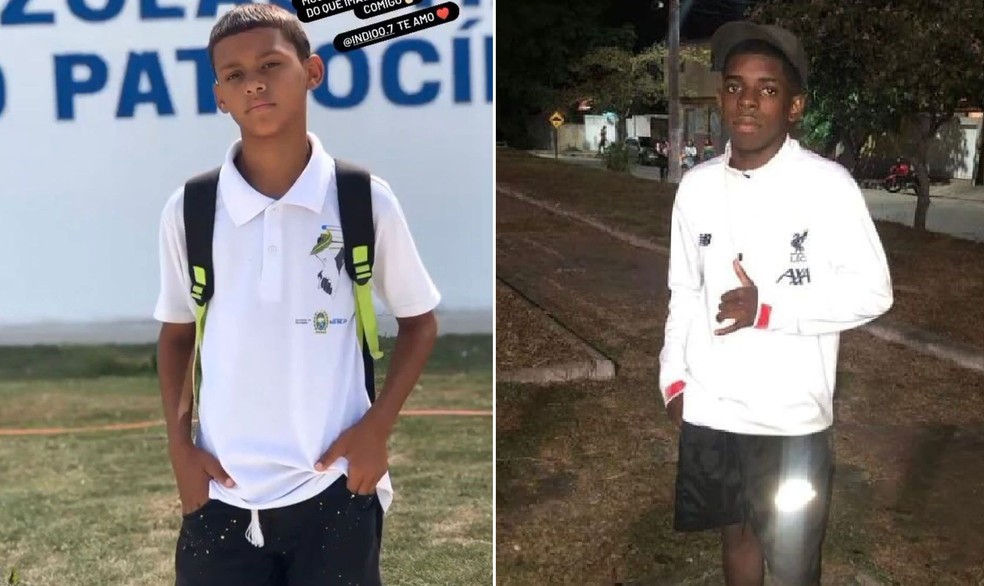 Kauã e Daniel, ambos de 14 anos, foram mortos com vários tiros na localidade das Casinhas, em Campos — Foto: Reprodução redes sociais