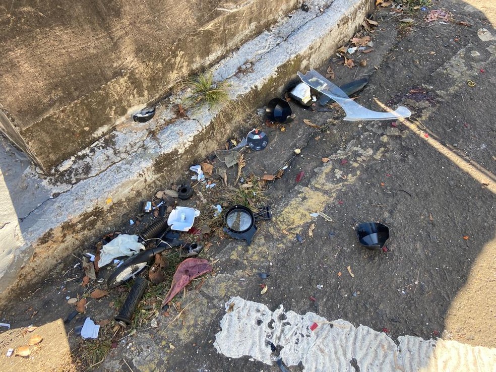 Local de acidente que matou dois jovens em Piracicaba — Foto: Edijan Del Santo/EPTV