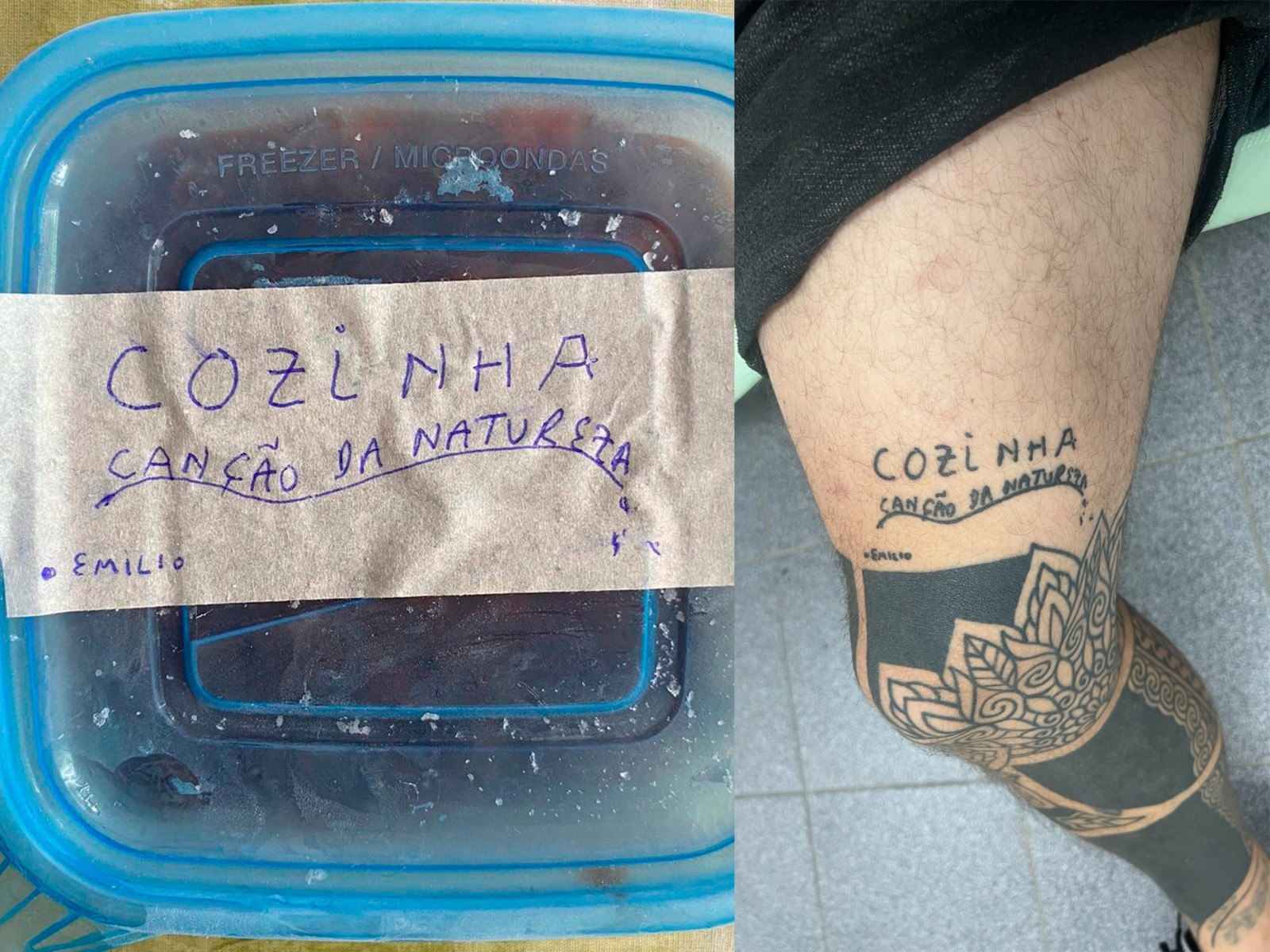 Tatuador usa cinzas do pai para se tatuar em forma de homenagem: ‘Marcou a alma’