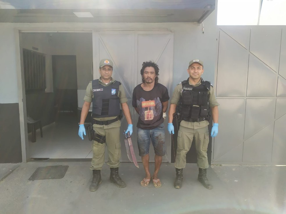 Suspeito de matar vizinho decapitado é preso em Regeneração (PI) — Foto: Divulgação/g1 Piauí