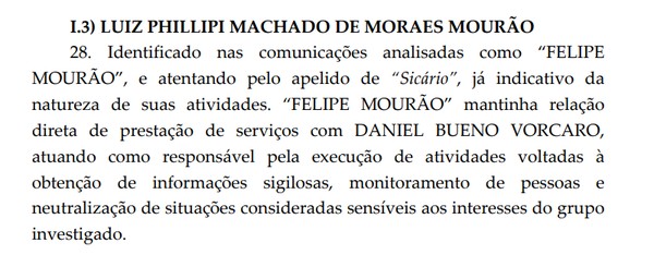 Decisão do STF sobre quem seria Mourão, o 'Sicário' — Foto: Reprodução