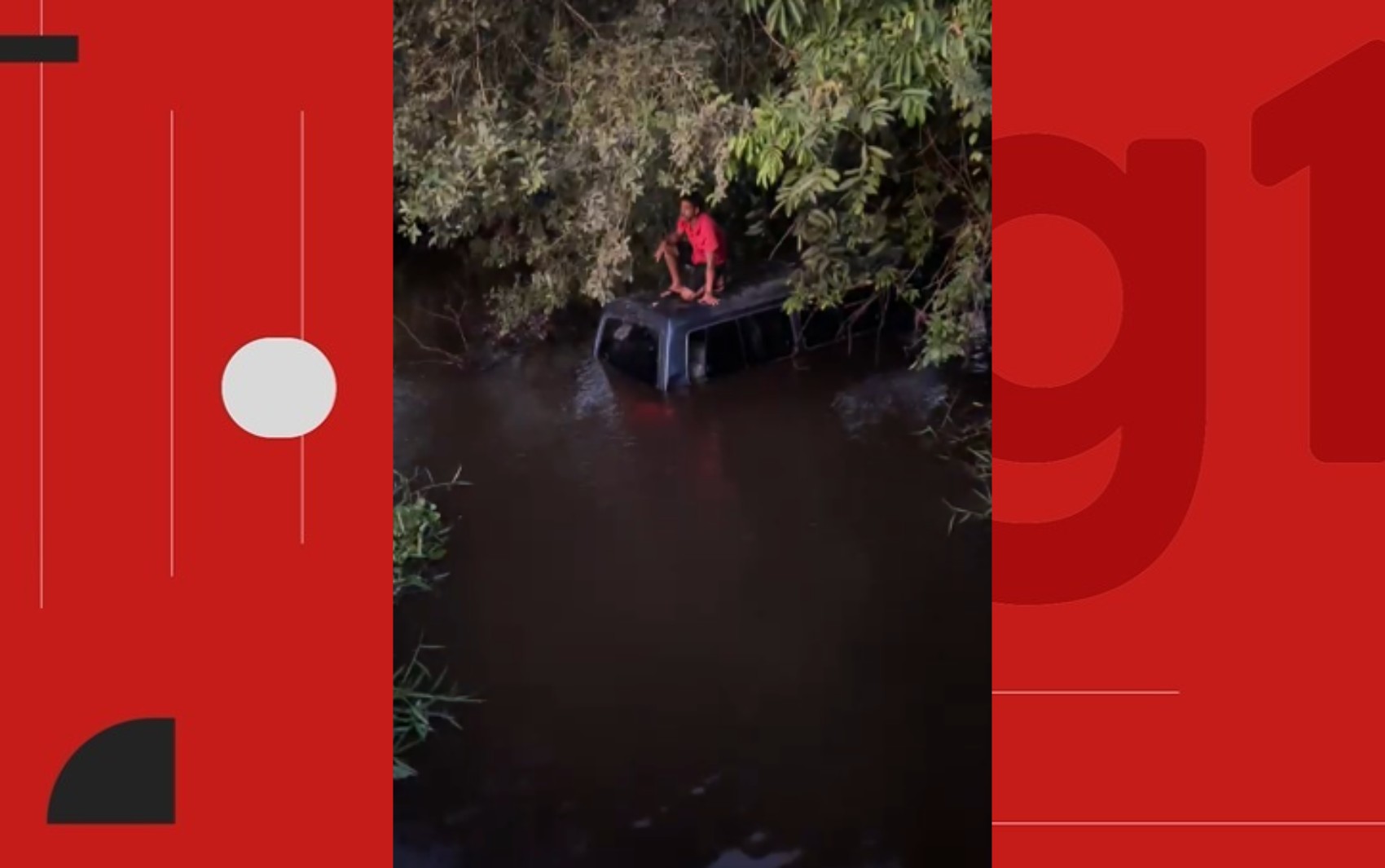 VÍDEO: van com 11 estudantes cai em rio após pane nos freios no interior da Bahia