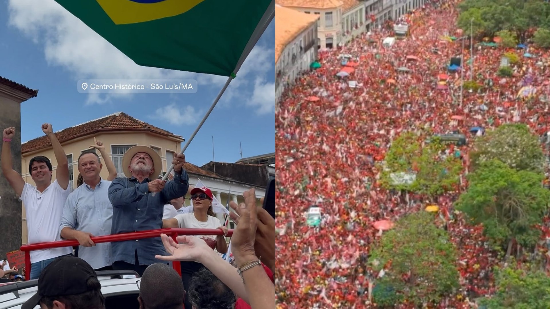 Presidente Lula cumpre agenda de campanha com caminhada no Centro de São Luís