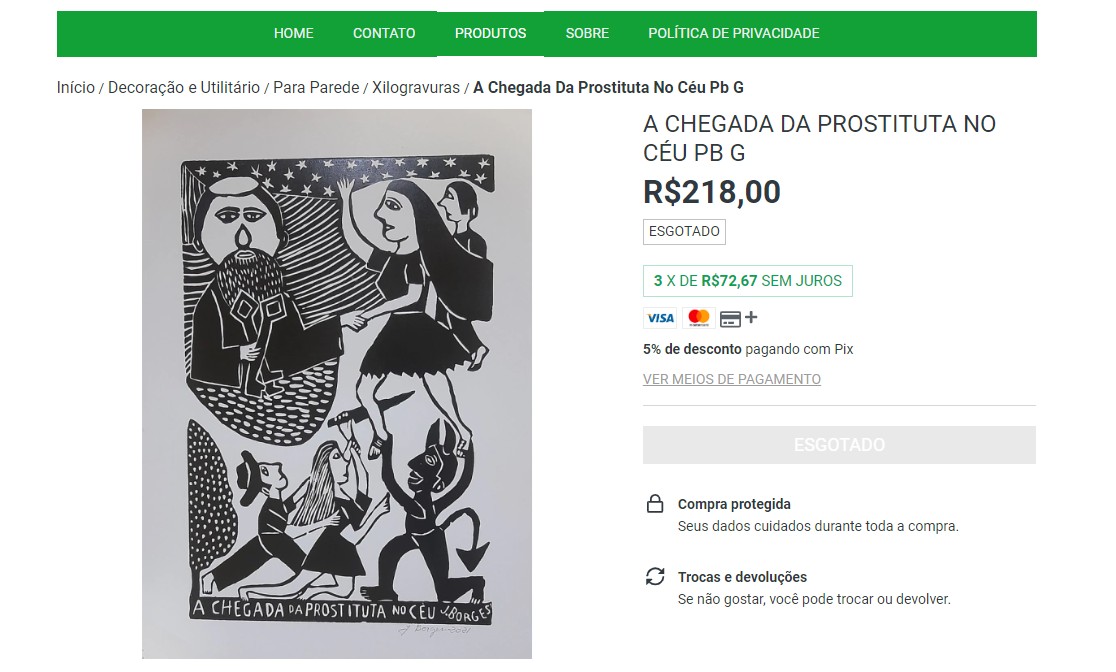 J. Borges: 'A Chegada da Prostituta no Céu' foi o cordel mais vendido do artista pernambucano