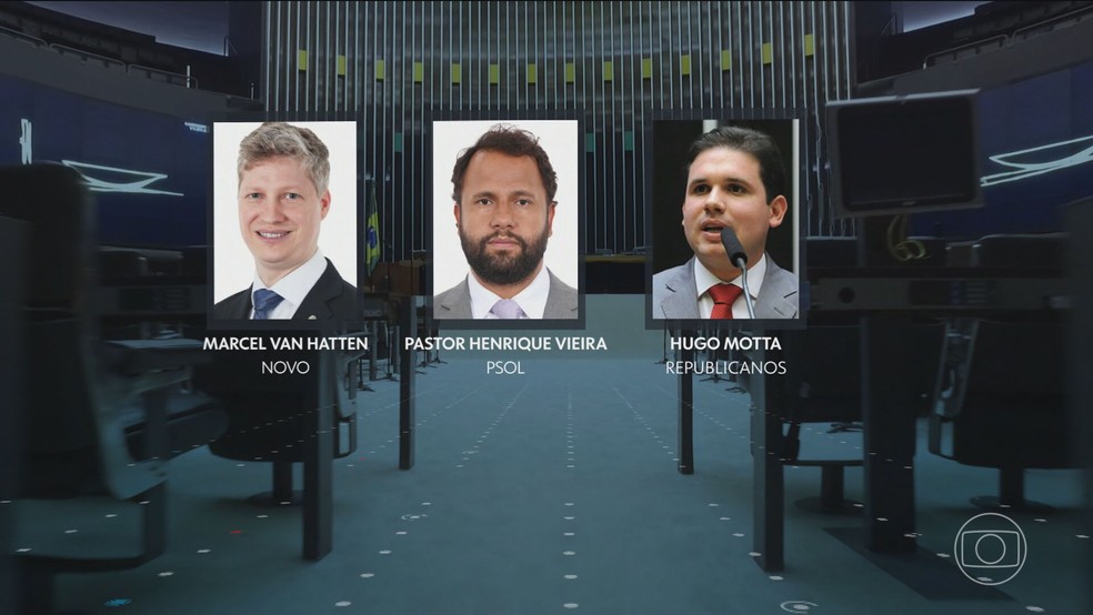 Até o momento, três deputados se lançaram para disputar a presidência da Câmara — Foto: Reprodução/TV Globo