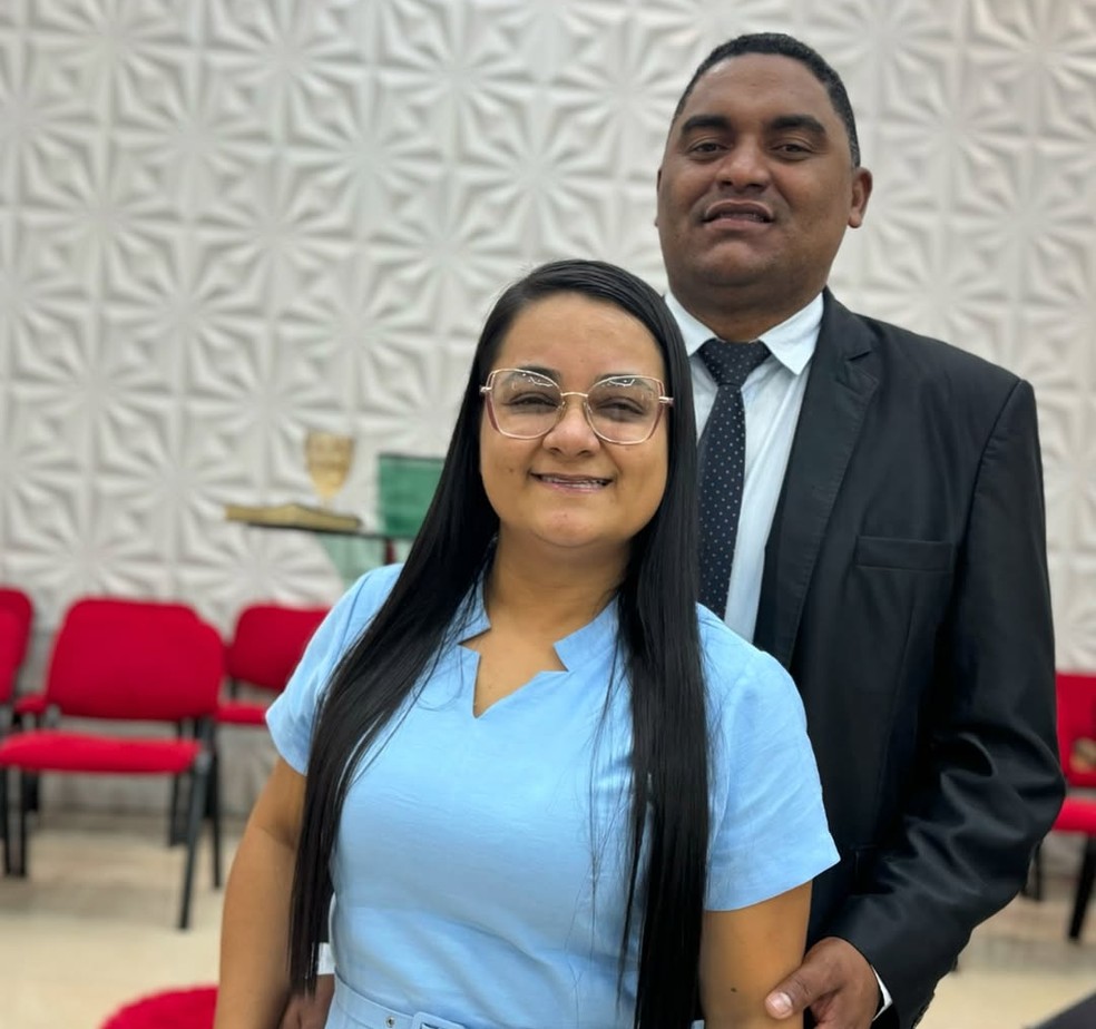 Faguinho (PP) e a esposa, Valdênia Matos, em publicação nas redes sociais — Foto: Reprodução/Instagram/vereadorfaguinho85