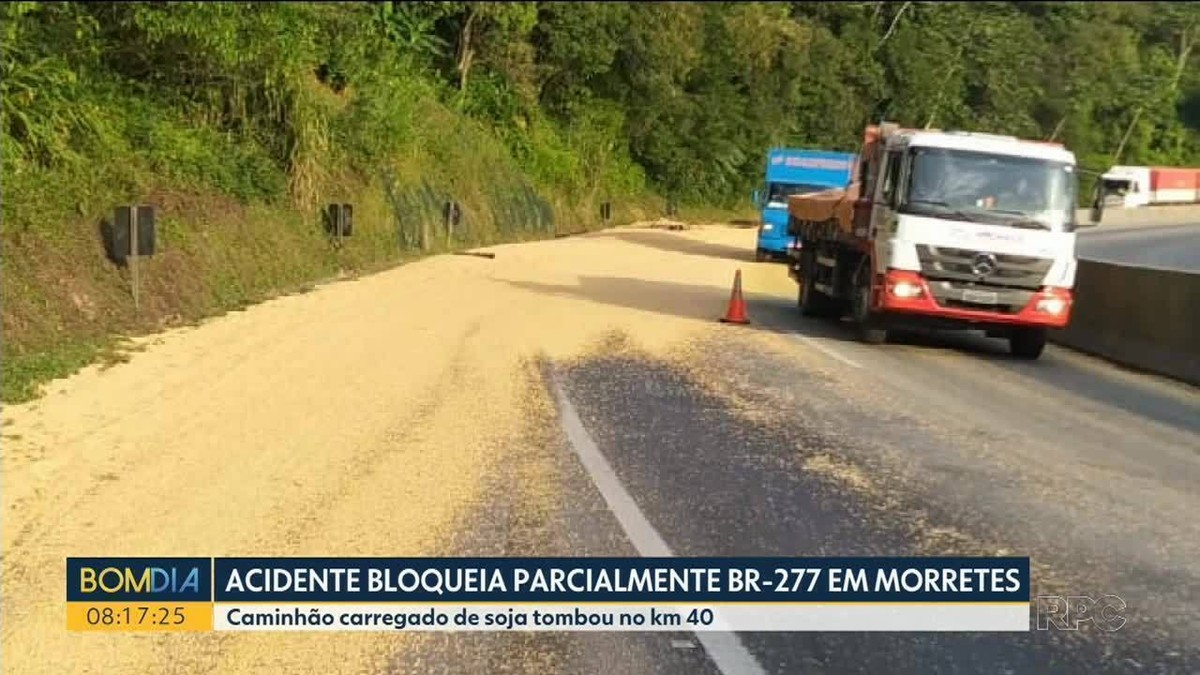 Engavetamento bloqueia BR-277 sentido Litoral por mais de 2 horas