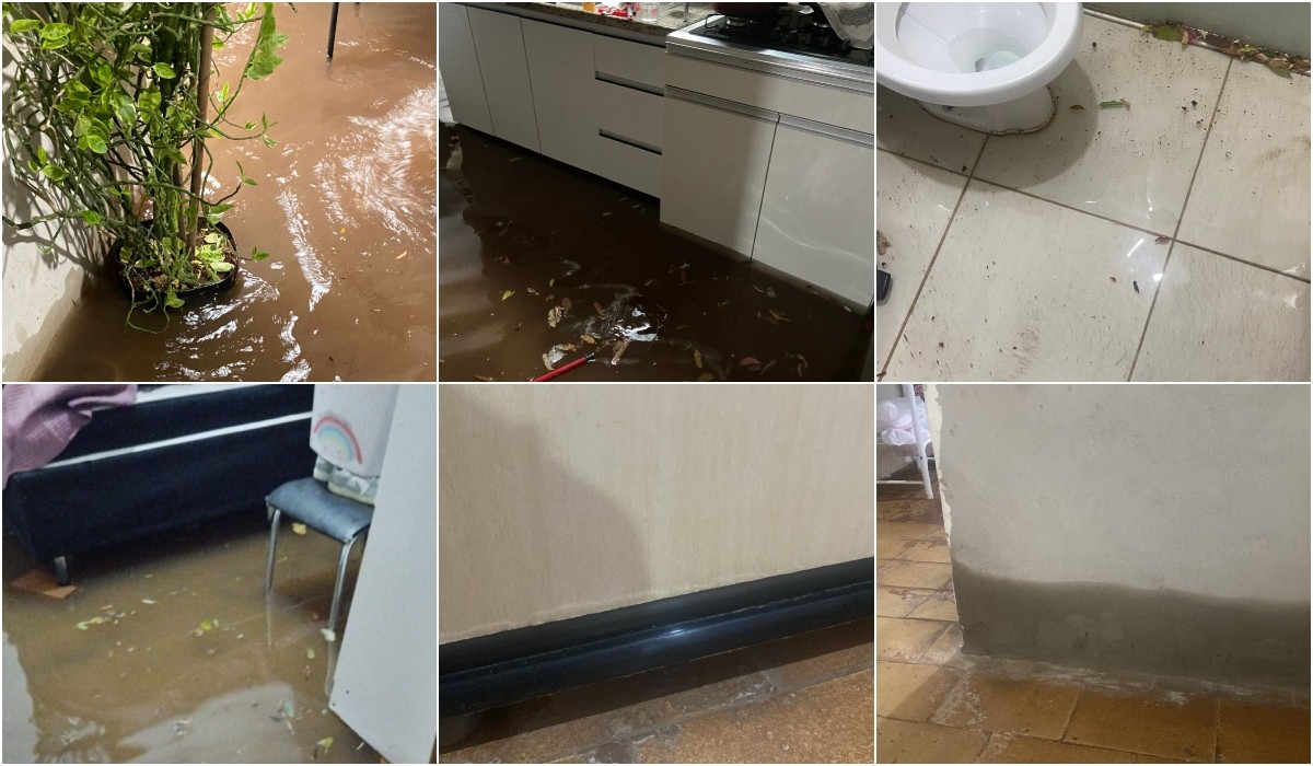 Casa é tomada pela enxurrada após forte chuva em Lucélia; morador diz que problema é antigo