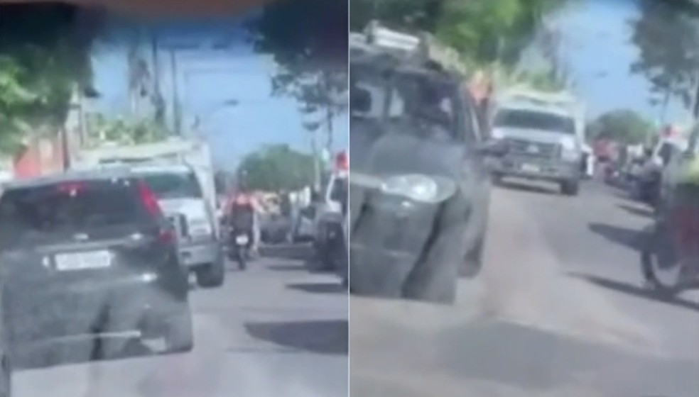 Testemunhas gravaram momento em que autoridades chegaram na casa da idosa. — Foto: Reprodução/TV Verdes Mares