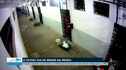 Imagens mostram como foram últimas horas de Briner antes ser levado da prisão para UPA