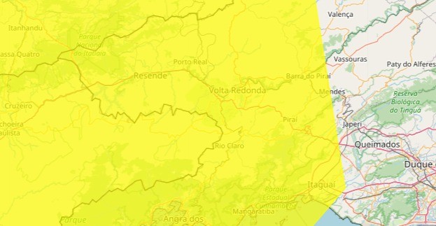 Inmet emite alerta de chuva para cidades do Sul do Rio e Costa Verde 