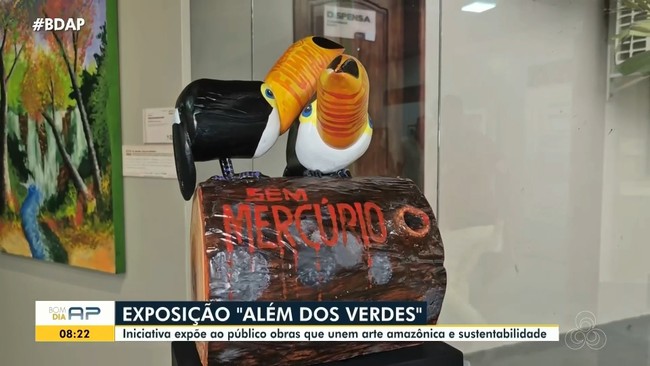 Exposição 'Além dos Verdes' apresenta obras que unem arte amazônica e sustentabilidade