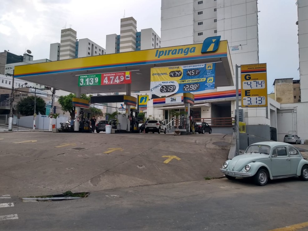 Cartaz de posto de gasolina