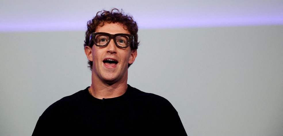 Mark Zuckerberg durante o Meta Connect em setembro de 2025 — Foto: REUTERS/Carlos Barria