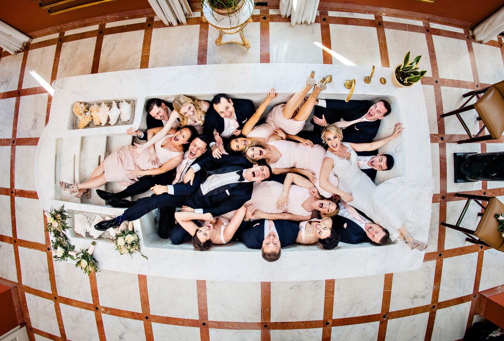 Imagem vencedora na categoria 'Fotografia de grupo' — Foto: Jeff Tisman/International Wedding Photographer of the Year 2023