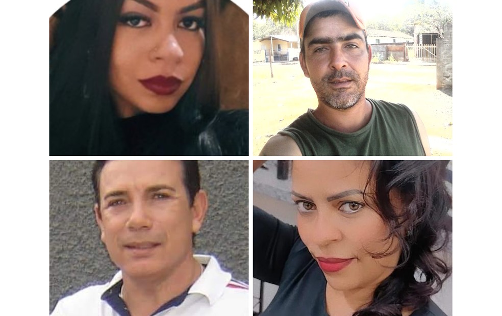Eduarda Garcia, Edson Teles, Delcides Tiago e Renata Garcia são as vítimas da queda do monomotor em Jaboticabal (SP) — Foto: Reprodução/Facebook