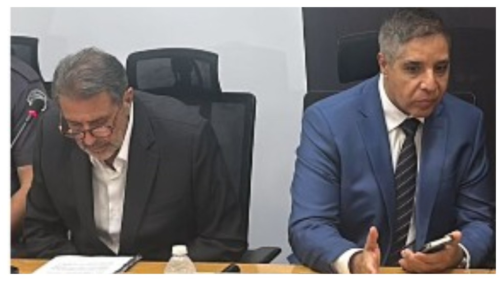 Osvaldo Nico Gonçalves, secretário da SSP, e Henguel Pereira, secretário-executivo da pasta — Foto: Kleber Tomaz/g1