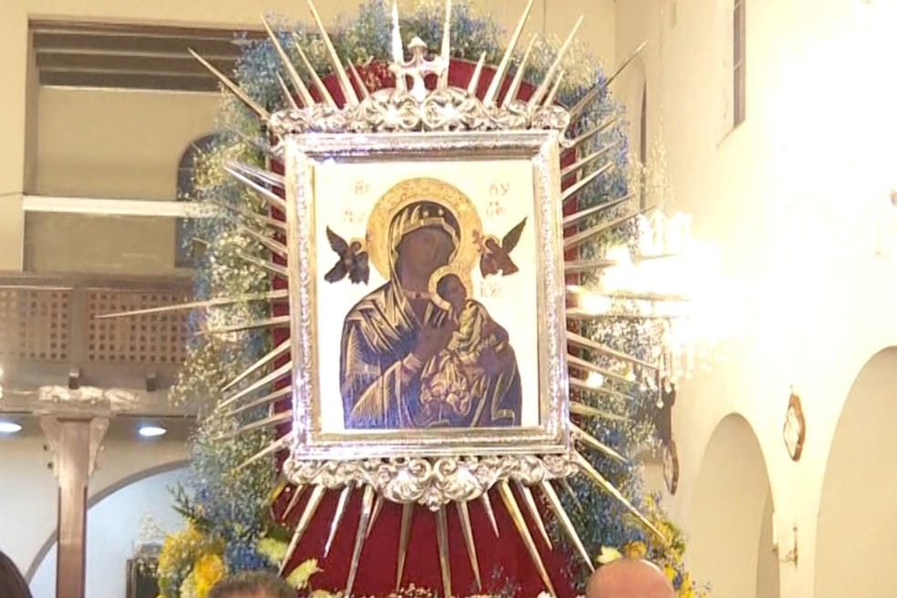 Imagem de Nossa Senhora do Perpétuo Socorro — Foto: TV Morena