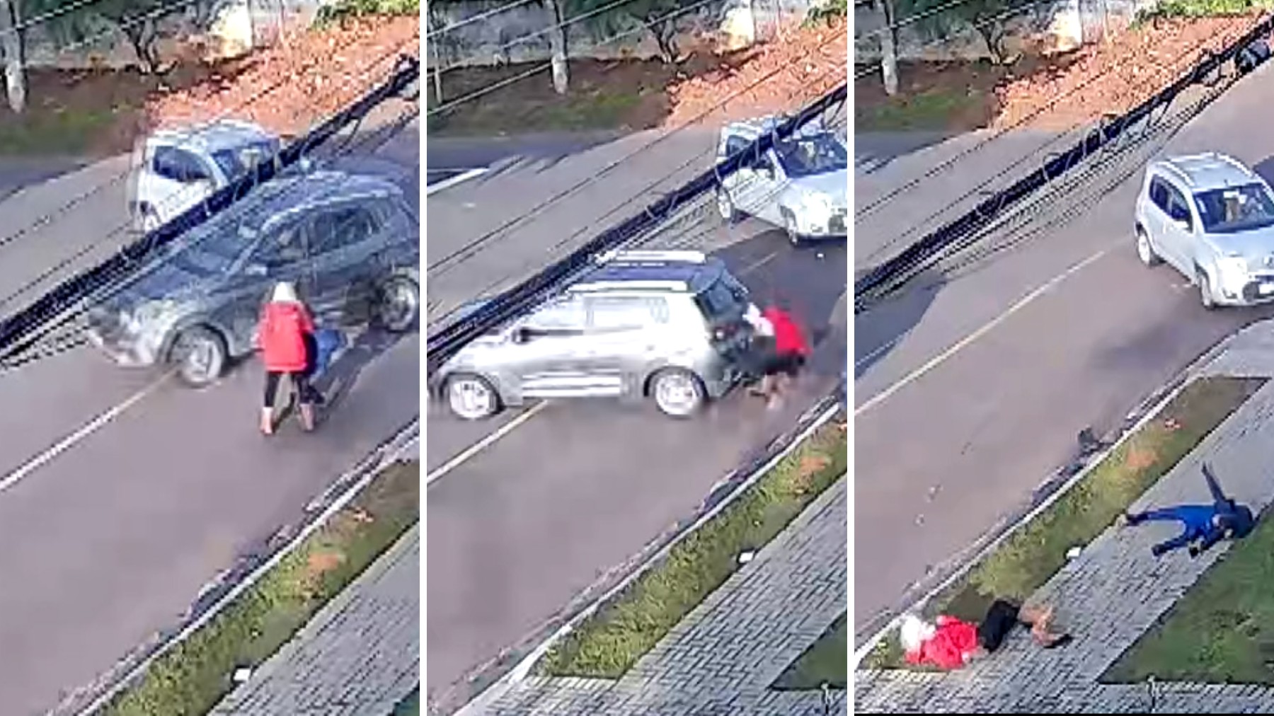 VÍDEO: mulher e criança são atropeladas enquanto atravessavam rua a caminho de escola, em Curitiba