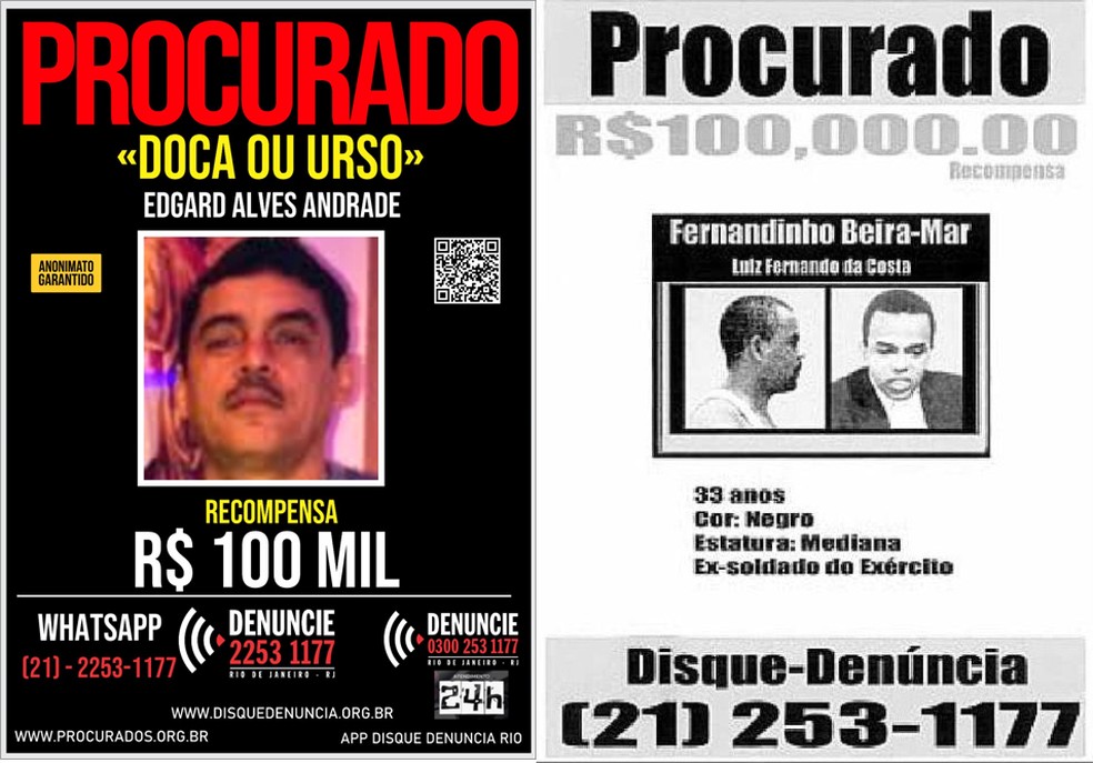 Cartazes do Disque Denncia de Doca e Beira-Mar  Foto: Reproduo