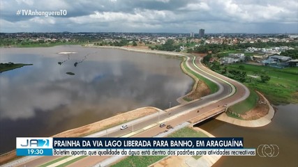 Praianha da Vila Lago é liberada para banho, em Araguaína