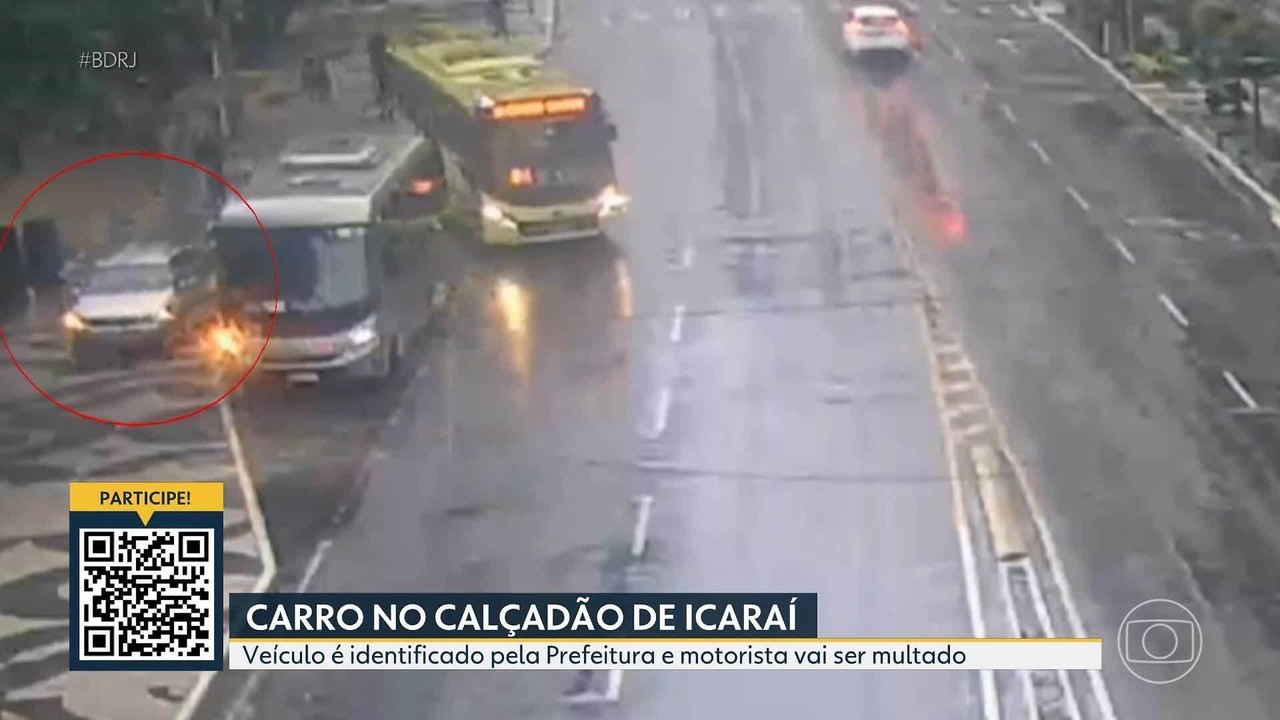 VÍDEO: motorista é flagrado trafegando pelo calçadão da Praia de Icaraí, em Niterói