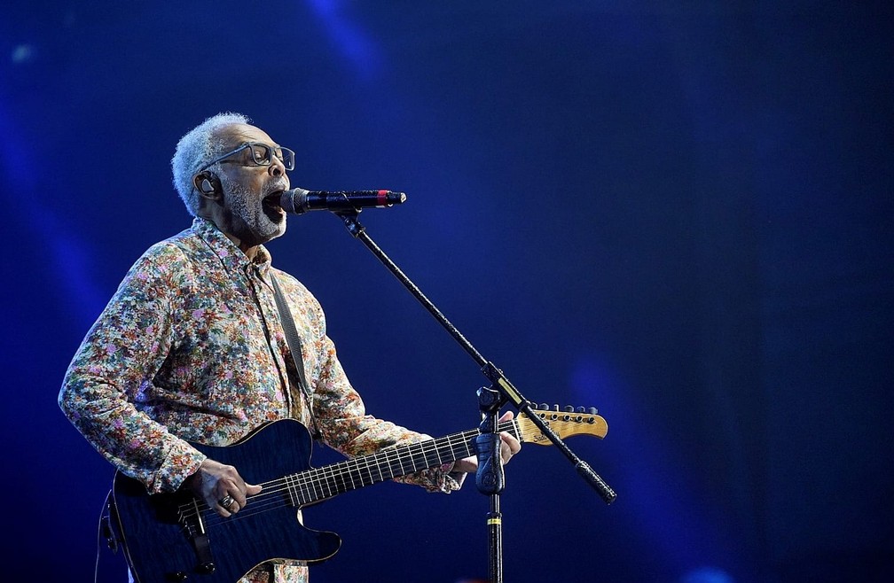 Gilberto Gil se apresenta no terceiro dia de Rock in Rio 2022 — Foto: Marcos Serra Lima/g1